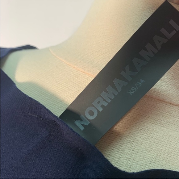 Norma Kamali Sleeveless Side Shirred Dark Blue Navy Maxi Dress Gown - Picture 7 of 14